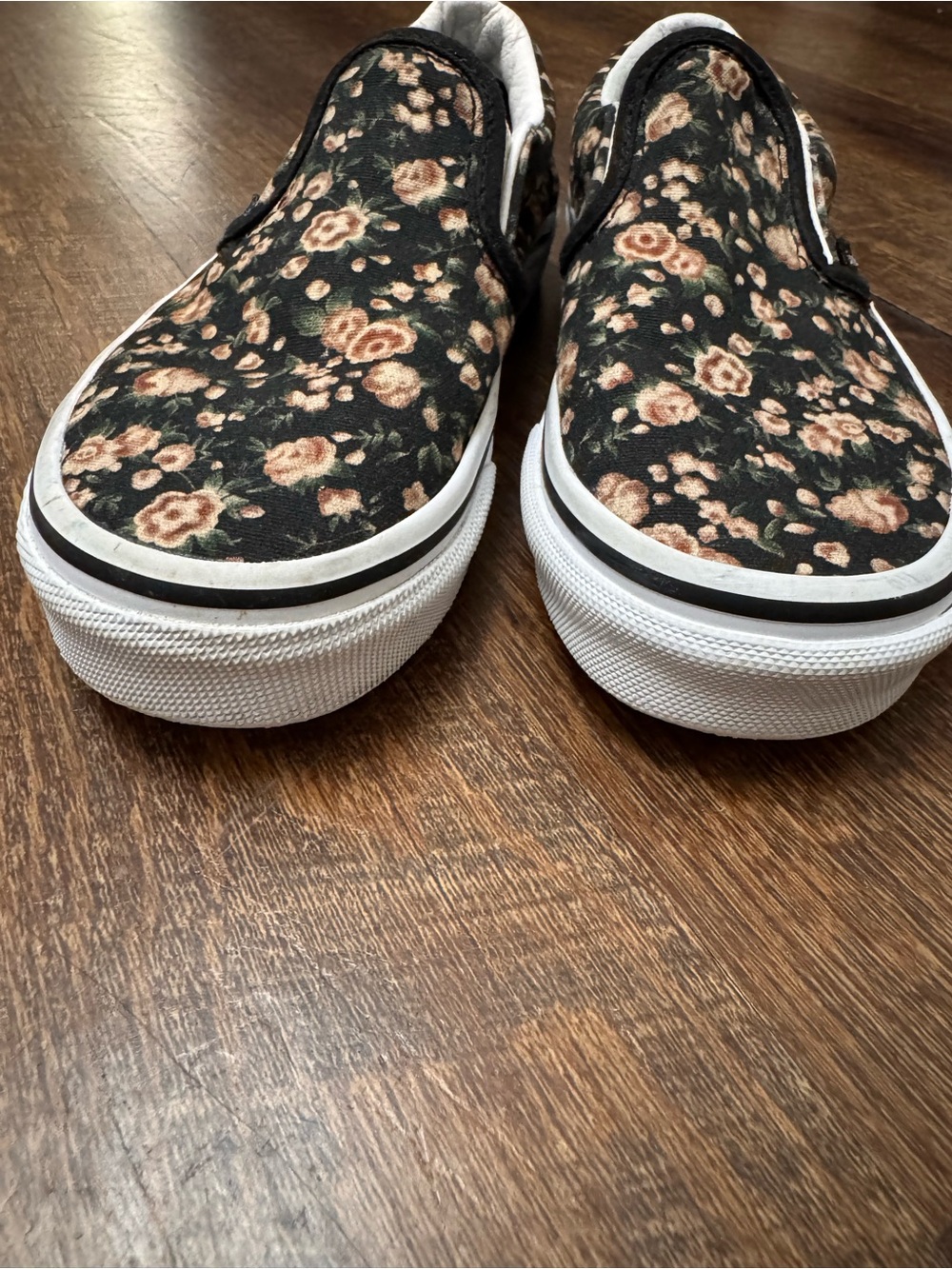 Vans Floral Slip Ons Kids 12.5 Cute Skater Sneakers Shoes - Picture 2 of 9